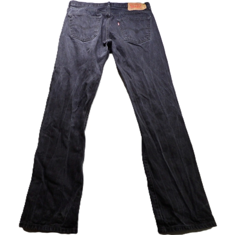 Levis 501 Jeans Men 34x34 Black Original Fit Straight Leg Button Fly Cotton Work